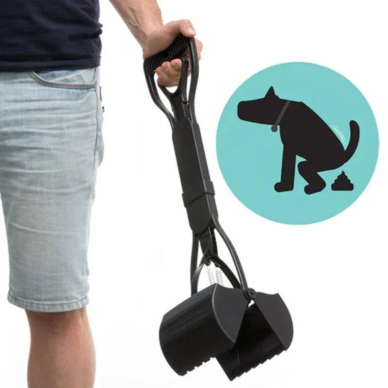 Long Handle Pet Pooper Scooper with Clamping Jaw for Dog Waste Pickup Outdoor Use