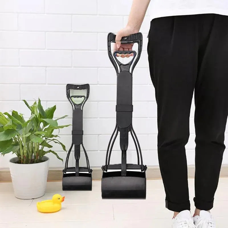 Long Handle Pet Pooper Scooper with Clamping Jaw for Dog Waste Pickup Outdoor Use