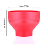 Foldable Silicone Microwave Popcorn Bucket High Temperature Resistant Bowl