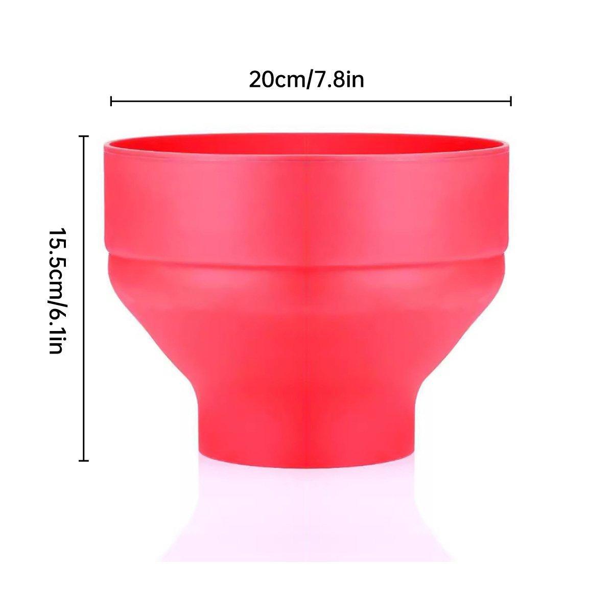Foldable Silicone Microwave Popcorn Bucket High Temperature Resistant Bowl