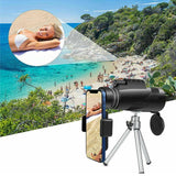 50x60 HD Monocular Telescope with Tripod and Phone Holder for Outdoor Travel - Side View