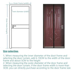 Striped Screen Door Curtain Mesh with Auto Close for Insect Protection and Ventilation - 100*210cm