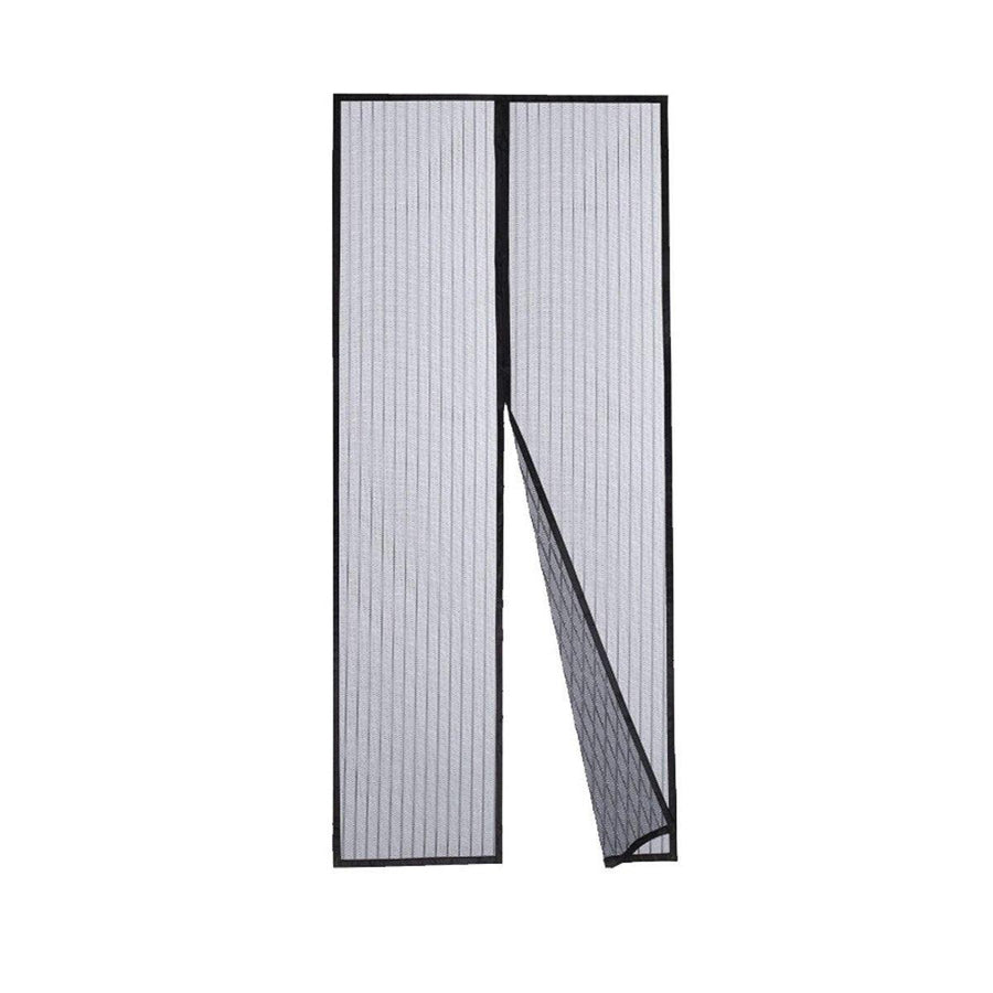 Striped Screen Door Curtain Mesh with Auto Close for Insect Protection and Ventilation - 100*210cm