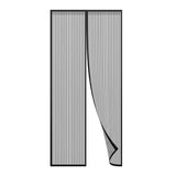 Striped Screen Door Curtain Mesh with Auto Close for Insect Protection and Ventilation - 80*210cm - Rear View