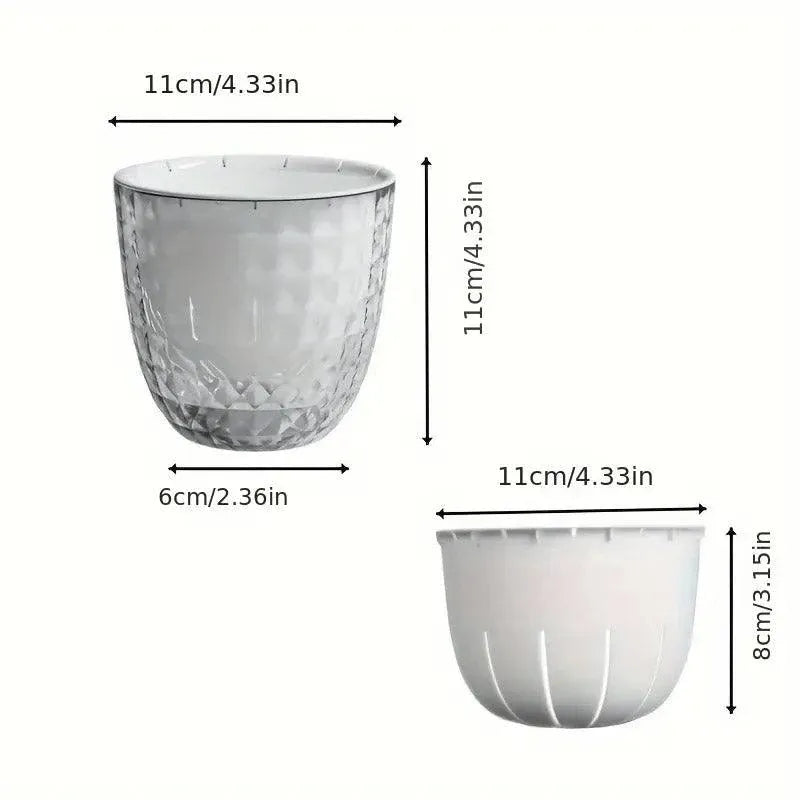 2pcs Transparent Self Watering Flowerpot Automatic Absorbent Planter Storage, image 3