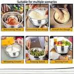 5-Bowl Nested Mixing Set with 5 Black Lids