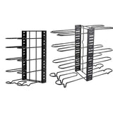 Multi-Layer Vertical Pot Lid Storage Rack Folding Kitchen Countertop Organizer - 5th-Floor - Front View