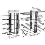 Multi-Layer Vertical Pot Lid Storage Rack Folding Kitchen Countertop Organizer - 5th-Floor