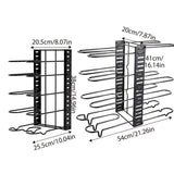 Multi-Layer Vertical Pot Lid Storage Rack Folding Kitchen Countertop Organizer - 5th-Floor - Side View