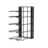 Multi-Layer Vertical Pot Lid Storage Rack Folding Kitchen Countertop Organizer - 5th-Floor - Rear View