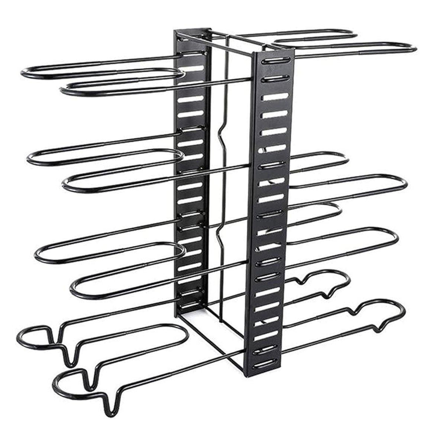 Multi-Layer Vertical Pot Lid Storage Rack Folding Kitchen Countertop Organizer - 5th-Floor