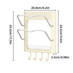 Wall Mounted Pot Lid Rack Multifunctional Household Storage Organizer Shelf