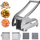 Chip Potato Chipper Maker French Fries Dicer Slicer Chopper Cutter and 2 Blades - 45-Degree Angle