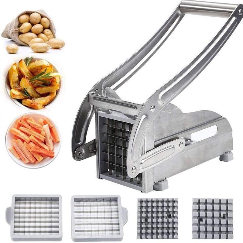 Chip Potato Chipper Maker French Fries Dicer Slicer Chopper Cutter and 2 Blades