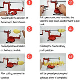 Manual Spiral Potato Slicer Twister Cutter Machine for Tornado Chips and Vegetables - 45-Degree Angle
