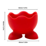 7PCS Breakfast Serving Cups Holders Set Boiled Egg Kitchen Silicone Egg Cup - Side View