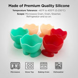 7PCS Breakfast Serving Cups Holders Set Boiled Egg Kitchen Silicone Egg Cup - 45-Degree Angle