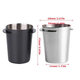 58mm Stainless Steel Coffee Catchers Coffee Maker Handle Accessories Durable Use - Black - Side View