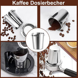 58mm Stainless Steel Coffee Catchers Coffee Maker Handle Accessories Durable Use - Black - Top-Down View