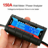 150A Digital LCD Amp Watt Meter Power Analyser Solar Caravan - Rear View