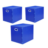 Large Capacity Waterproof Plastic Storage Box Foldable Moving Organizer Durable - 40x30x30cm - Front View