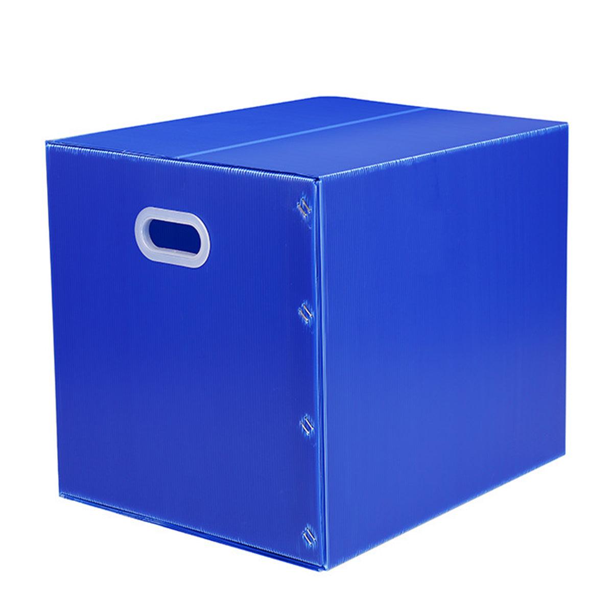 Large Capacity Waterproof Plastic Storage Box Foldable Moving Organizer Durable - 40x30x30cm