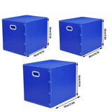 Large Capacity Waterproof Plastic Storage Box Foldable Moving Organizer Durable - 70x50x50cm - Side View