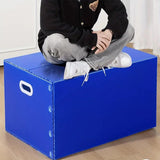 Large Capacity Waterproof Plastic Storage Box Foldable Moving Organizer Durable - 70x50x50cm