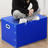 Large Capacity Waterproof Plastic Storage Box Foldable Moving Organizer Durable - 70x50x50cm - Top-Down View