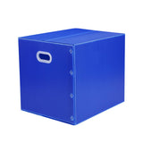 Large Capacity Waterproof Plastic Storage Box Foldable Moving Organizer Durable - 70x50x50cm - Rear View