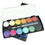 12-90 Watercolour Paint Set With Brush Painting Water Colour Kits - 50 Colours - Rear View
