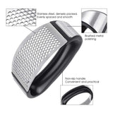 Stainless Steel Garlic Masher Press Crusher Squeezer Masher Kitchen Gadget - Black - Top-Down View