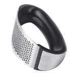 Stainless Steel Garlic Masher Press Crusher Squeezer Masher Kitchen Gadget - Black