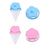 5X Washing Machine Filter Bag Floating Lint Hair Catcher Mesh Pouch Laundry Tool - Pink *5 PCS - Front View