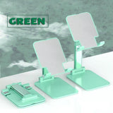 Foldable Adjustable Universal Desk Stand Holder For Mobile Phone Tablet Portable - Pink