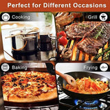 2X Heat Proof Resistant Oven Bbq Gloves 35Cm Kitchen Cooking Silicone Mitt New - Red - Extra Image