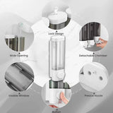 Wall Mounted Soap Dispenser Manual Press Shower Gel Bottle for Hand Sanitizer - 45-Degree Angle