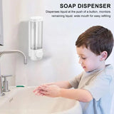 Wall Mounted Soap Dispenser Manual Press Shower Gel Bottle for Hand Sanitizer - Rear View