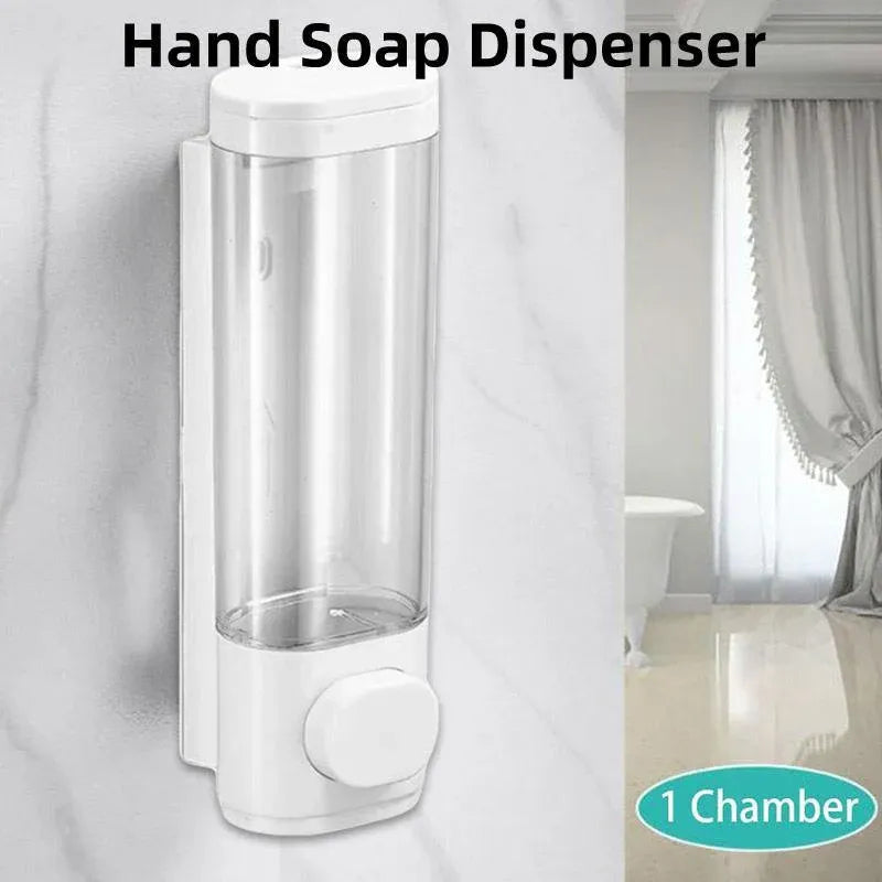 Wall Mounted Soap Dispenser Manual Press Shower Gel Bottle for Hand Sanitizer