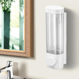 Wall Mounted Soap Dispenser Manual Press Shower Gel Bottle for Hand Sanitizer - Top-Down View