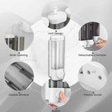 Wall Mounted Soap Dispenser Manual Press Shower Gel Bottle for Hand Sanitizer - 45-Degree Angle
