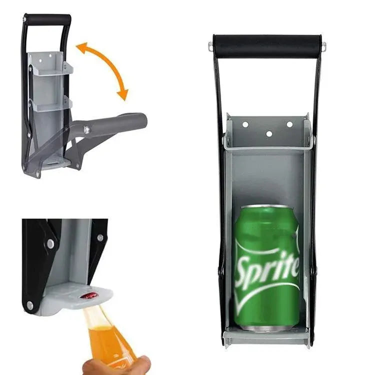 Can Crusher 12/16oz Beer Smasher Aluminium Recycling Wall Mount Bottle Opener - White