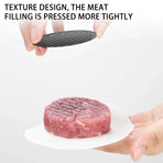Manual Hamburger Press Round Meat Patty Mould BBQ with 100 Wax Discs