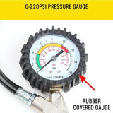 Air Tyre Inflator Pressure Meter Car Truck Tire Pump Hose Gauge Compressor Tools