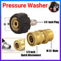 Pressure Washer Adapter 1/4inch Quick Connect Kit M22-14 Adapter