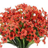 12pcs Artificial Flowers Set for Home Decor Wedding Party Fake Floral Decor - Blue - Extra Image