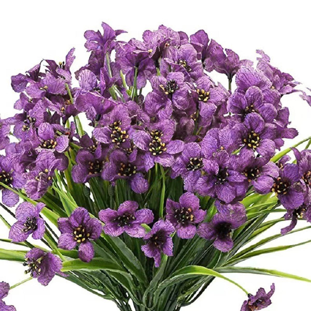 12pcs Artificial Flowers Set for Home Decor Wedding Party Fake Floral Decor - Orange