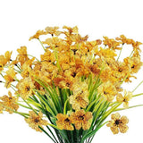12pcs Artificial Flowers Set for Home Decor Wedding Party Fake Floral Decor - Orange