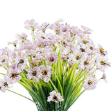 12pcs Artificial Flowers Set for Home Decor Wedding Party Fake Floral Decor - Purple