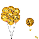 Leopard Spot Print Balloons X 12 Safari Zoo Jungle Farm Animal Party Decoration